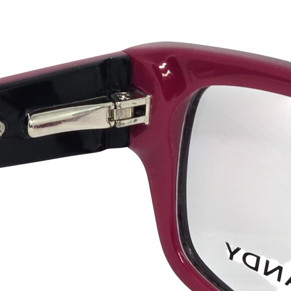 Hard Candy Womens HC19 Rectangular Eyeglass Frames Black/Magenta 52-16-135 - Picture 9 of 10